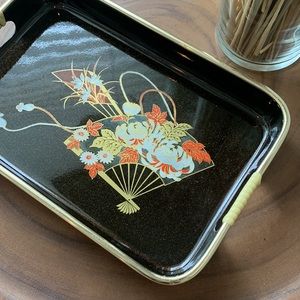Vintage Asian Tray (Black)